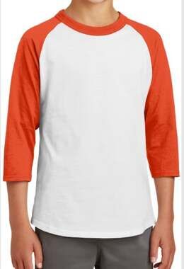 Soffe Youth Baseball/Softball 3/4 Sleeve Shirt - Med, M
